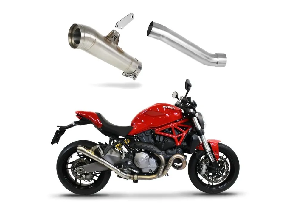 Cenově Výhodný Laděný výfuk Dominator Ducati MONSTER 821 2018 - 2021 výfuk GP2 + dB killer medium