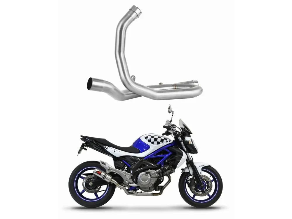Laděný výfuk Dominator SUZUKI SFV 650 GLADIUS 2009 - 2015 Down Pipe Střední potrubí Aktuální