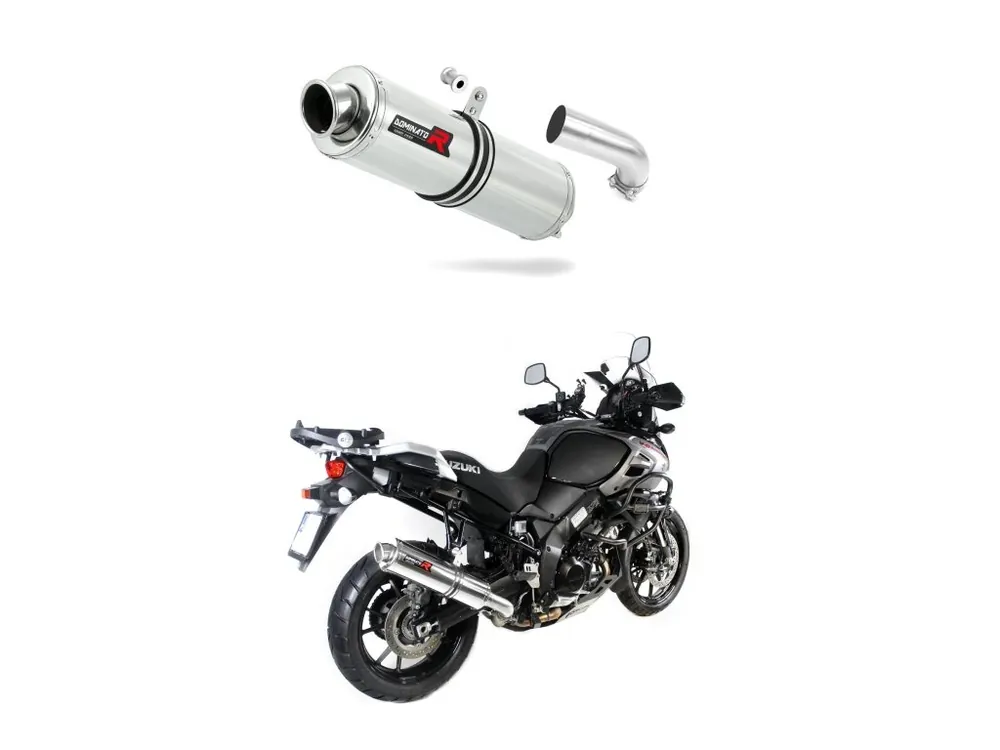 Autentický Laděný výfuk Dominator Suzuki DL 1000 V-Strom 2017 - 2020 výfuk ST tlumič + dB killer medium