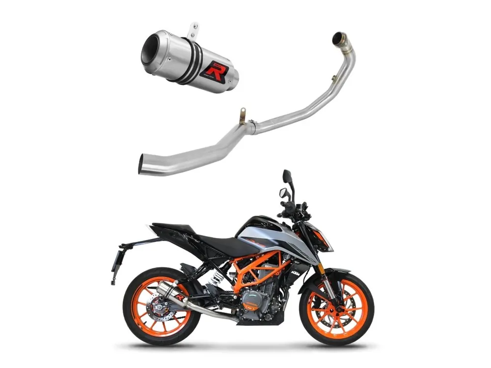 Laděný výfuk Dominator KTM 390 Duke 2021 - 2023 Kompletní systém Sběrač výfuku GP tlumič + dB killer medium Víkendová Akce