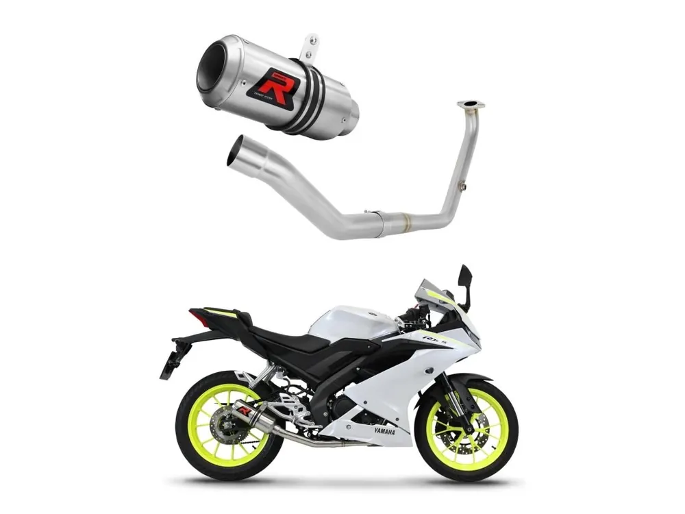 Horká Nabídka Laděný výfuk Dominator Yamaha YZF R125 2021 - 2024 Kompletní systém Sběrač výfuků GP tlumič + dB killer medium