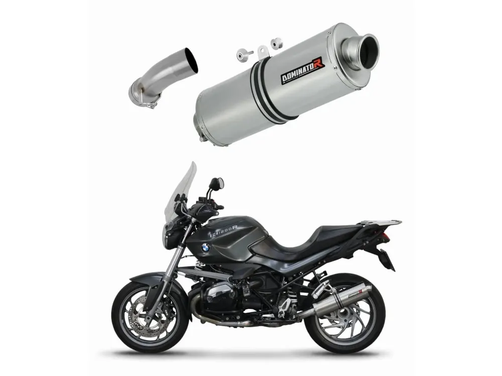 Sleva Laděný výfuk Dominator BMW R1200R 2010 - 2014 tlumič výfuku OV + dB killer medium