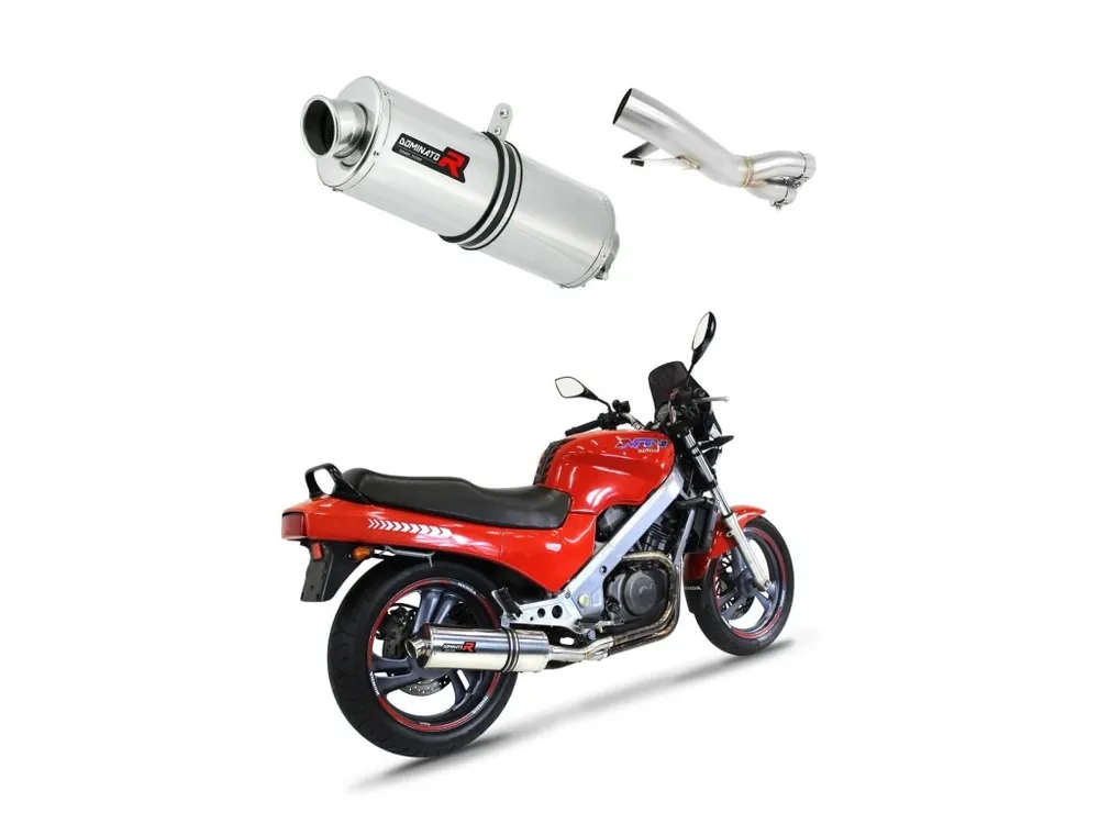 Ověřený Laděný výfuk Dominator Honda NTV 650 REVERE 1988 - 1997 výfuk OV + dB killer medium