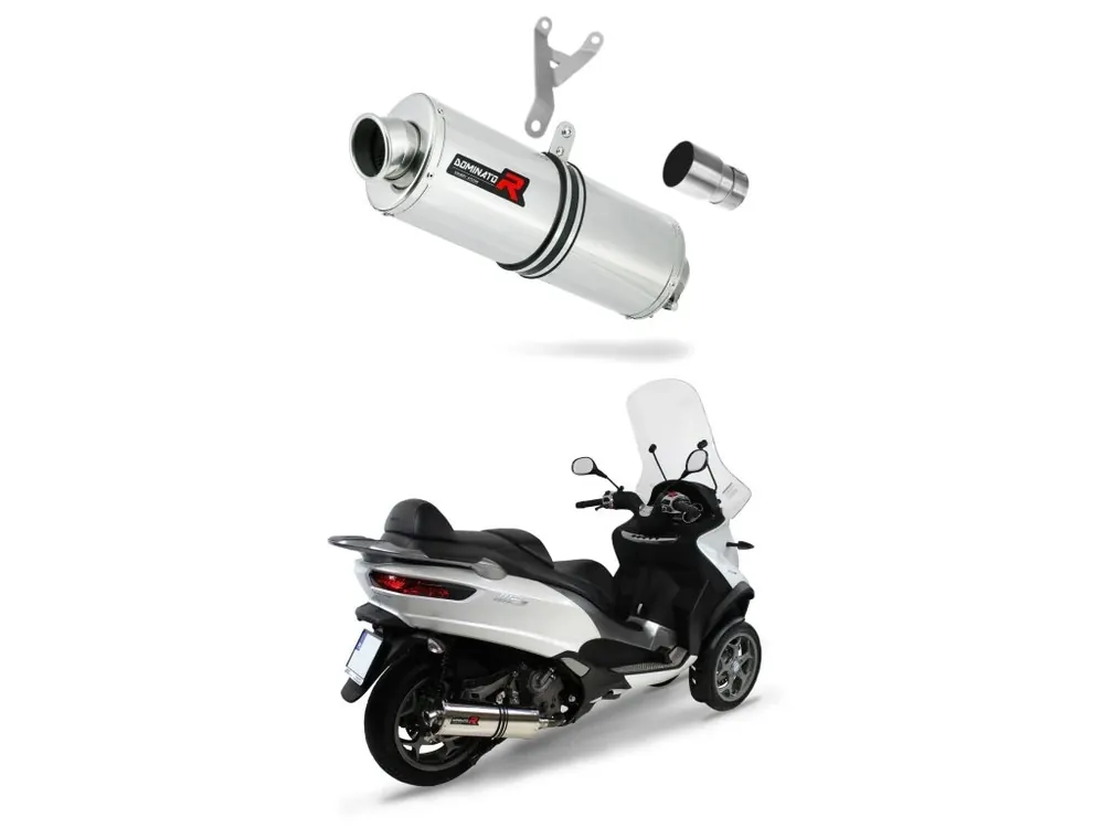 Vysoce Kvalitní Laděný výfuk Dominator Piaggio MP3 500 2008 - 2022 tlumič výfuku OV + dB killer medium
