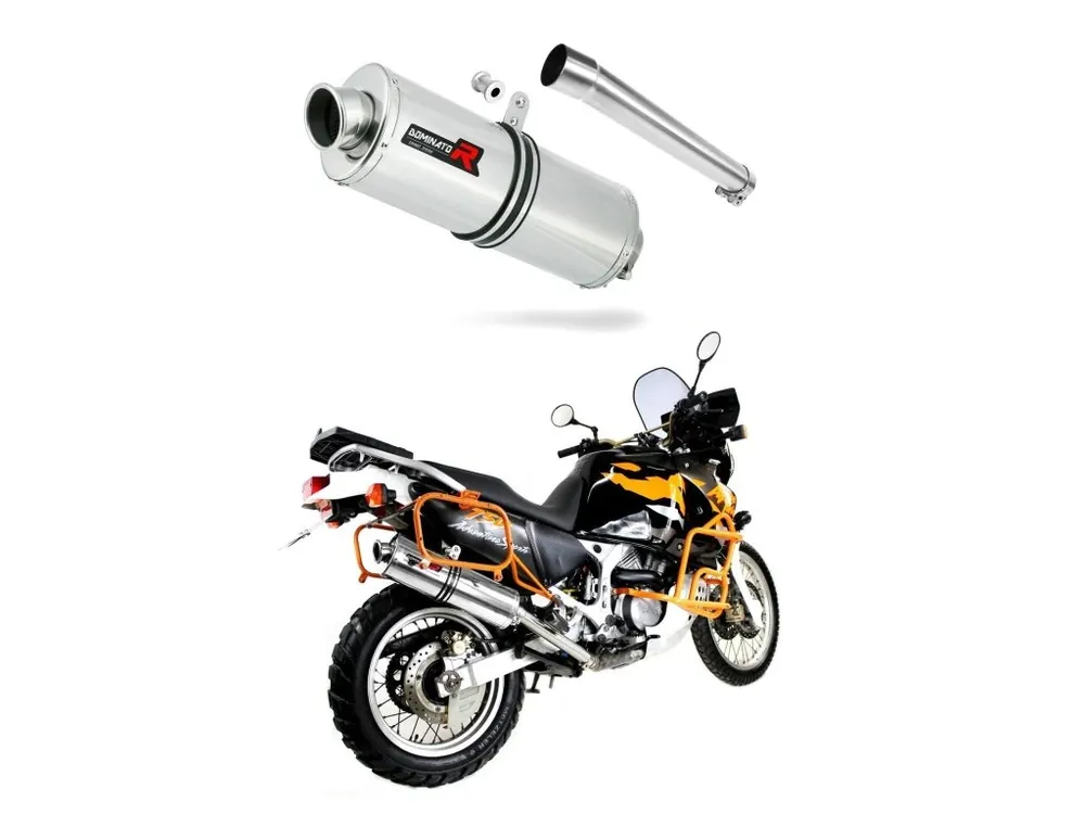 Laděný výfuk Dominator Honda XRV 750 AFRICA TWIN RD07A 1996 - 2003 výfuk OV tlumič + dB killer medium Akce