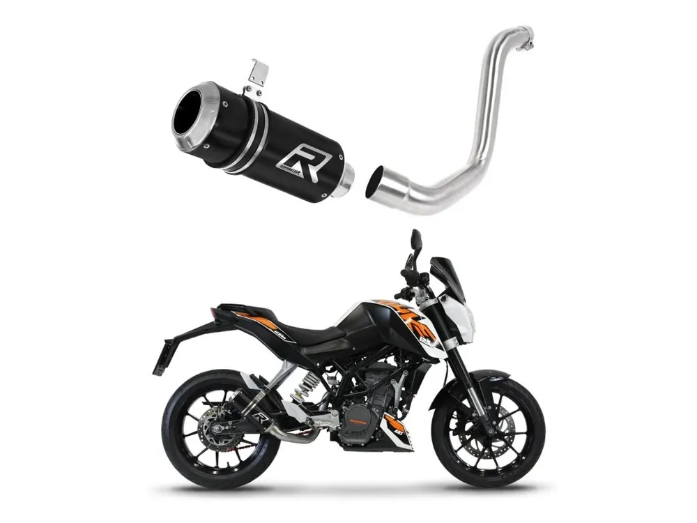 Laděný výfuk Dominator KTM 125 Duke 2012 - 2016 tlumič výfuku GP BLACK + dB killer medium Oblíbený
