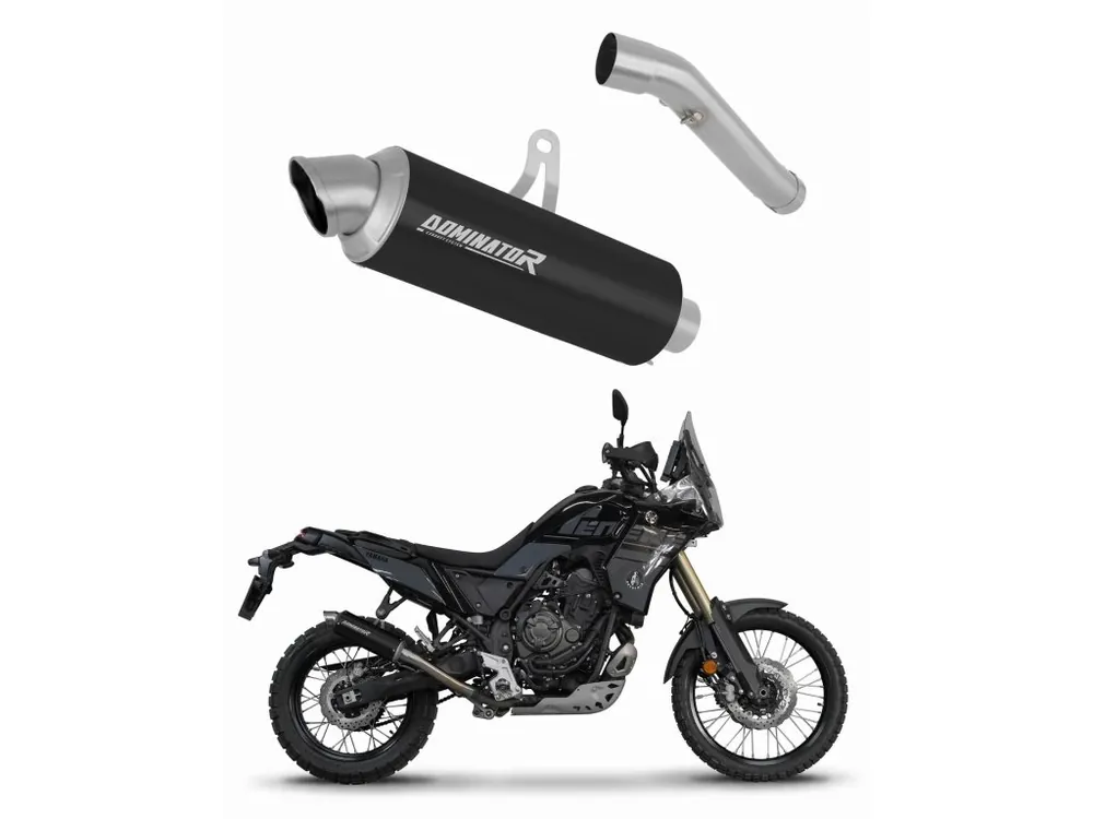 Laděný výfuk Dominator Yamaha Tenere 700 2021 - 2024 výfuk GPF BLACK + tlumič dB killer Sezónní Sleva