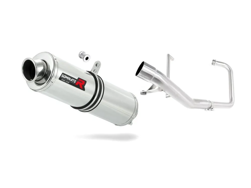 Laděný výfuk Dominator Yamaha YBR 125 2000 - 2008 Kompletní systém Rozvody výfuku ST + dB killer medium Tovární Cena