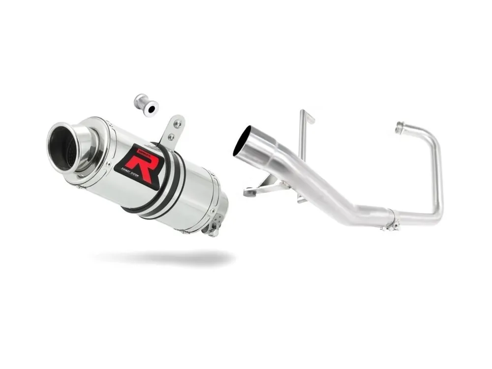 Laděný výfuk Dominator Yamaha YBR 125 2000 - 2008 Kompletní systém Výfukové potrubí GP1 + dB killer medium Ověřený