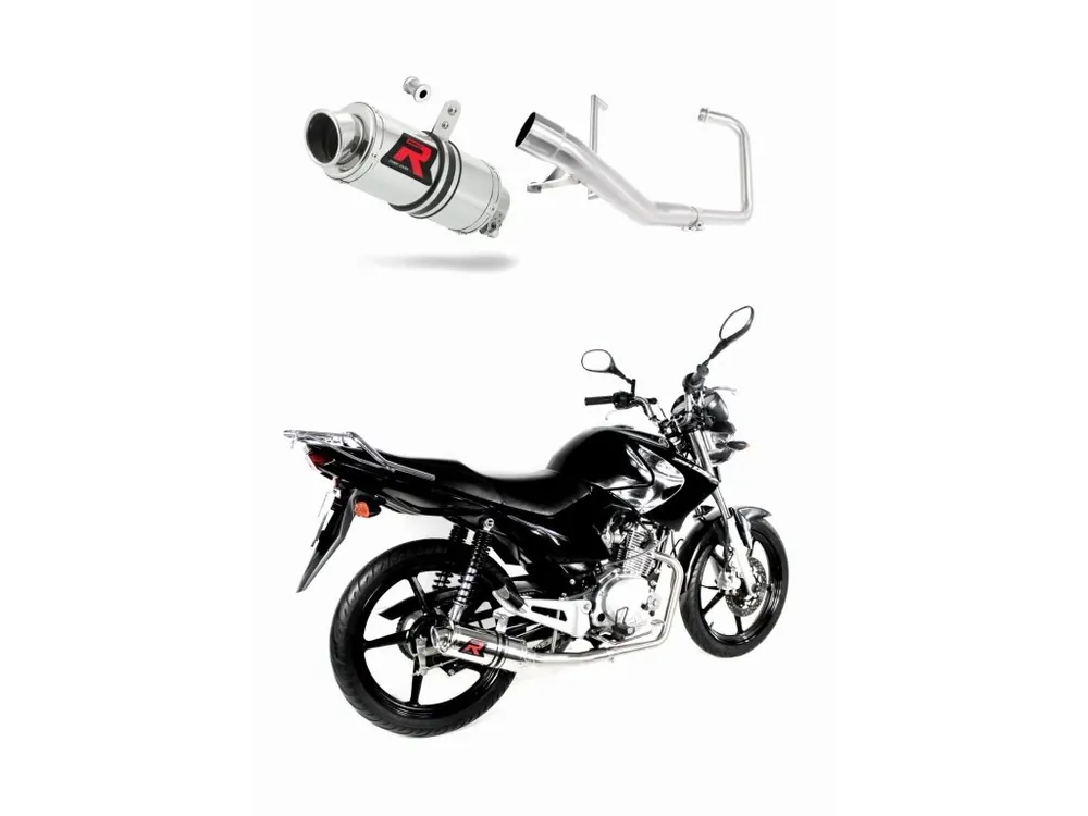 Laděný výfuk Dominator Yamaha YBR 125 2009 - 2018 Kompletní systém Výfukové potrubí GP1 + dB killer medium Nová Kolekce