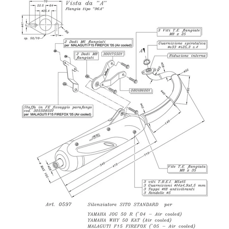 Top Prodej Výfuk LeoVince YAMAHA WHY 50 KAT air cooled 1998 SITO