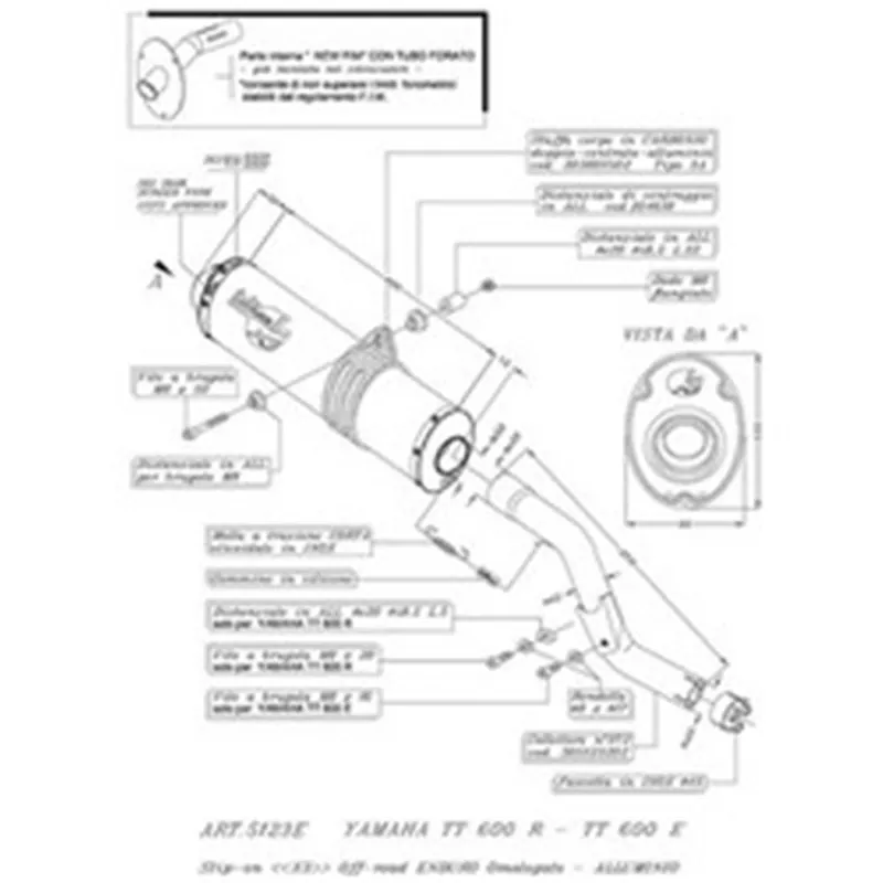 Výfuk LeoVince YAMAHA TTE 600 1994 - 2002 X3 Výprodej