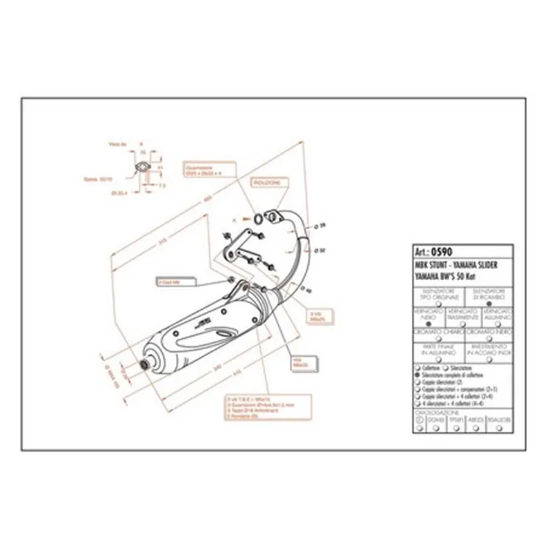 Výfuk LeoVince YAMAHA SLIDER 2000 - 2002 SITO Výprodej