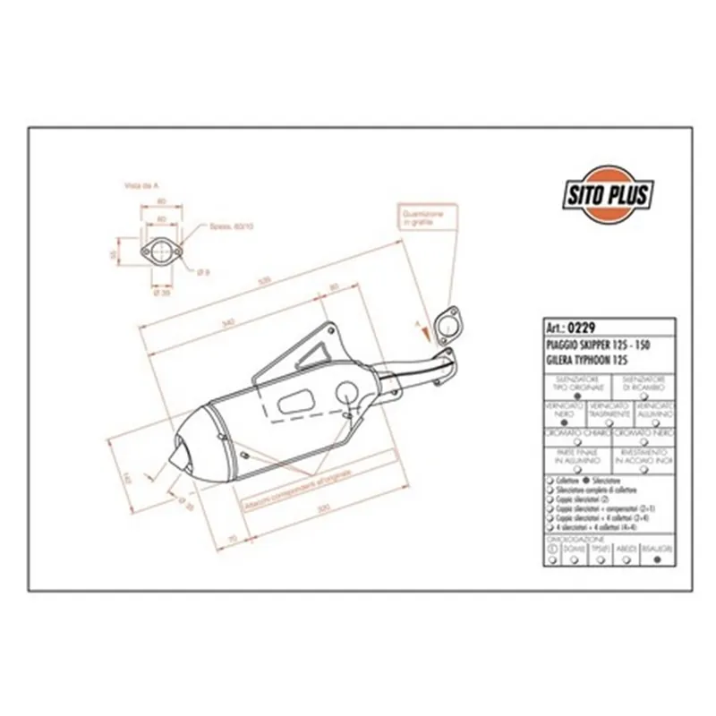 Must-Have Výfuk LeoVince PIAGGIO SKIPPER 150 SITOPLUS
