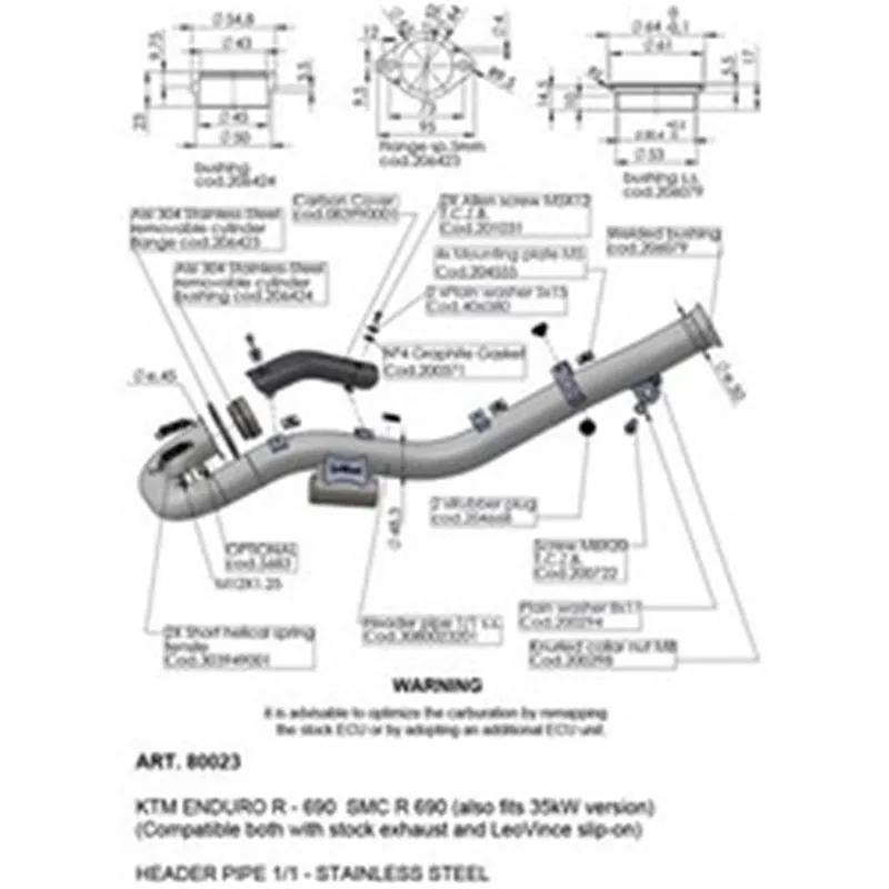 Omezená Nabídka Svody LeoVince GAS GAS SM 700 2022 - 2024 HEADER PIPES