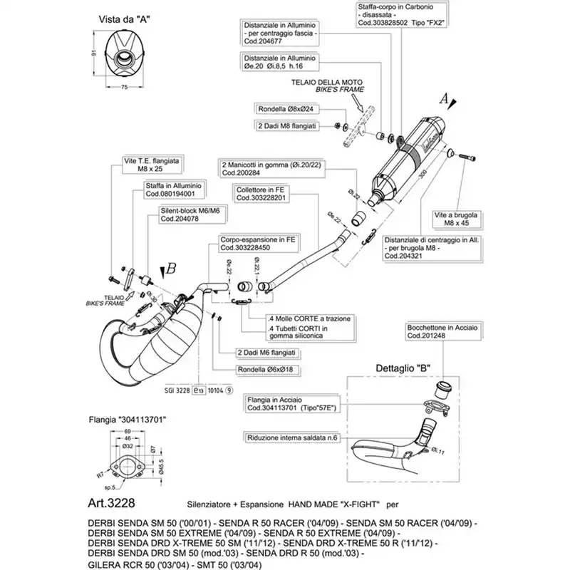 Výfuk LeoVince DERBI SENDA SM 2001 X-FIGHT Horká Nabídka