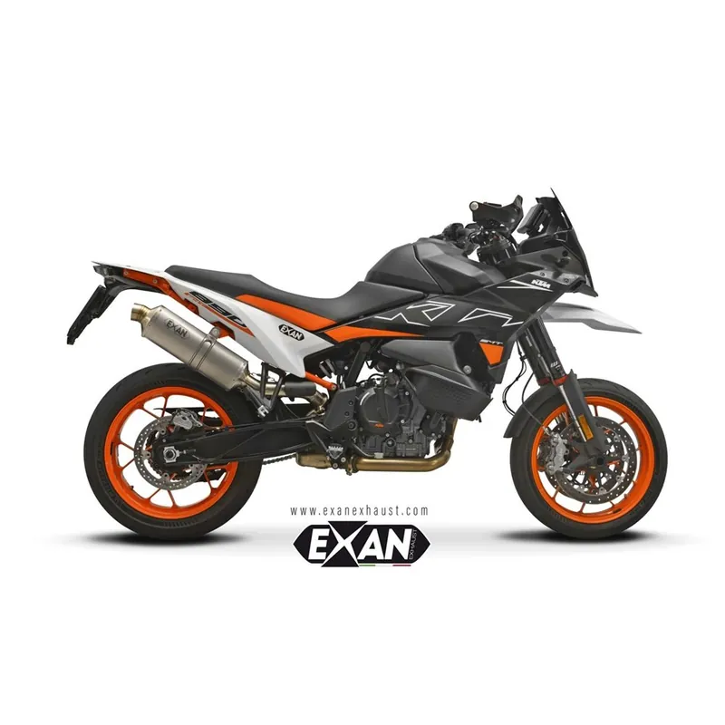 Moto výfuk EXAN KTM 890 SMT 2023 OVAL RALLY TITANIUM Nejprodávanější
