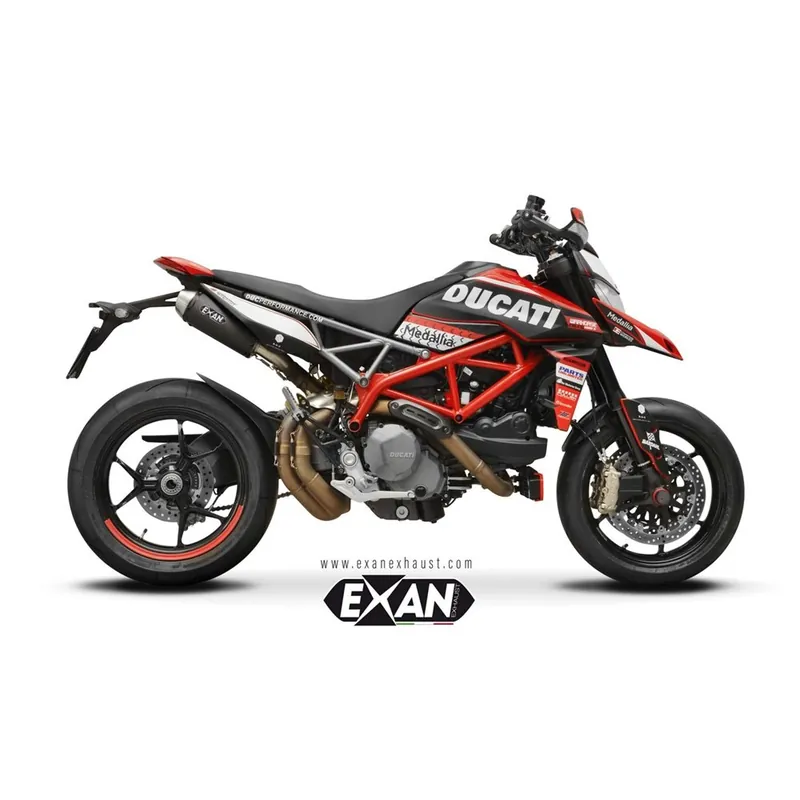 Hit Sezóny Moto výfuk EXAN DUCATI HYPERMOTARD 950 21 - 24 X-ONE BLACK STAINLESS STEEL pár