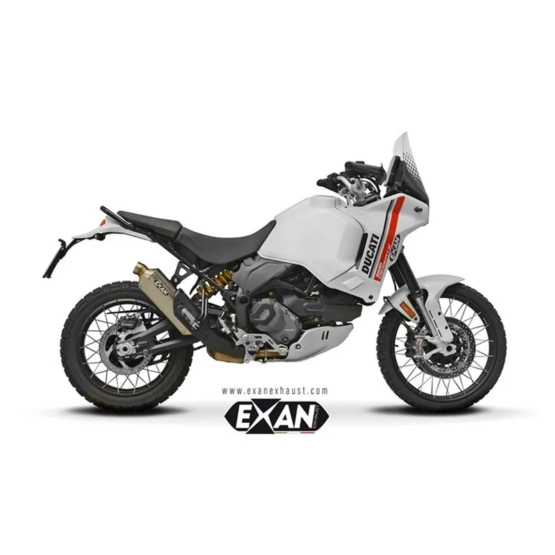 Moto výfuk EXAN DUCATI DESERT X 937 22 - 24 X-RALLY STAINLESS STEEL Nízká Cena