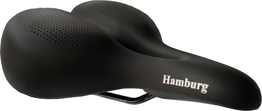 Novinka sedlo P&P Hamburg 040 cerná, unisex, 268x255mm, cca 669g