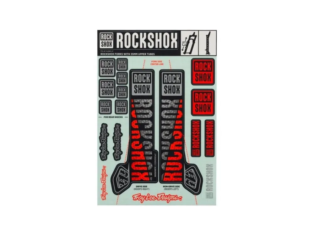 Tovární Cena 00.4318.021.001 - ROCKSHOX DECAL KIT TLD 35MM SILVER/ORANGE
