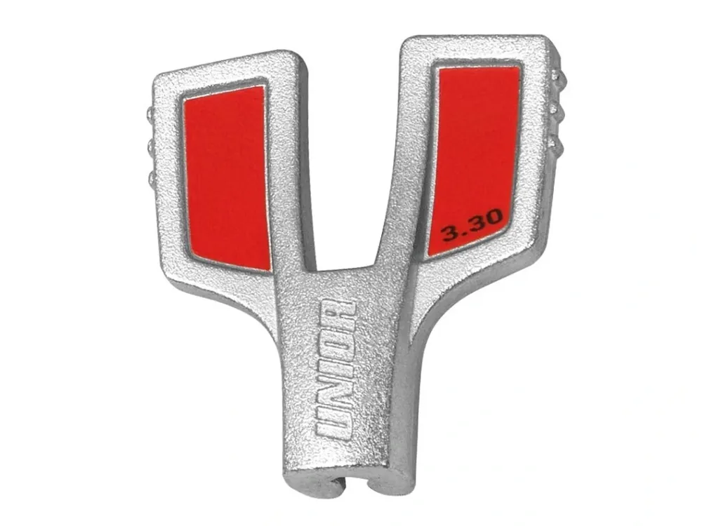 Sleva centrklíč UNIOR motýlek 3,3 mm, červený