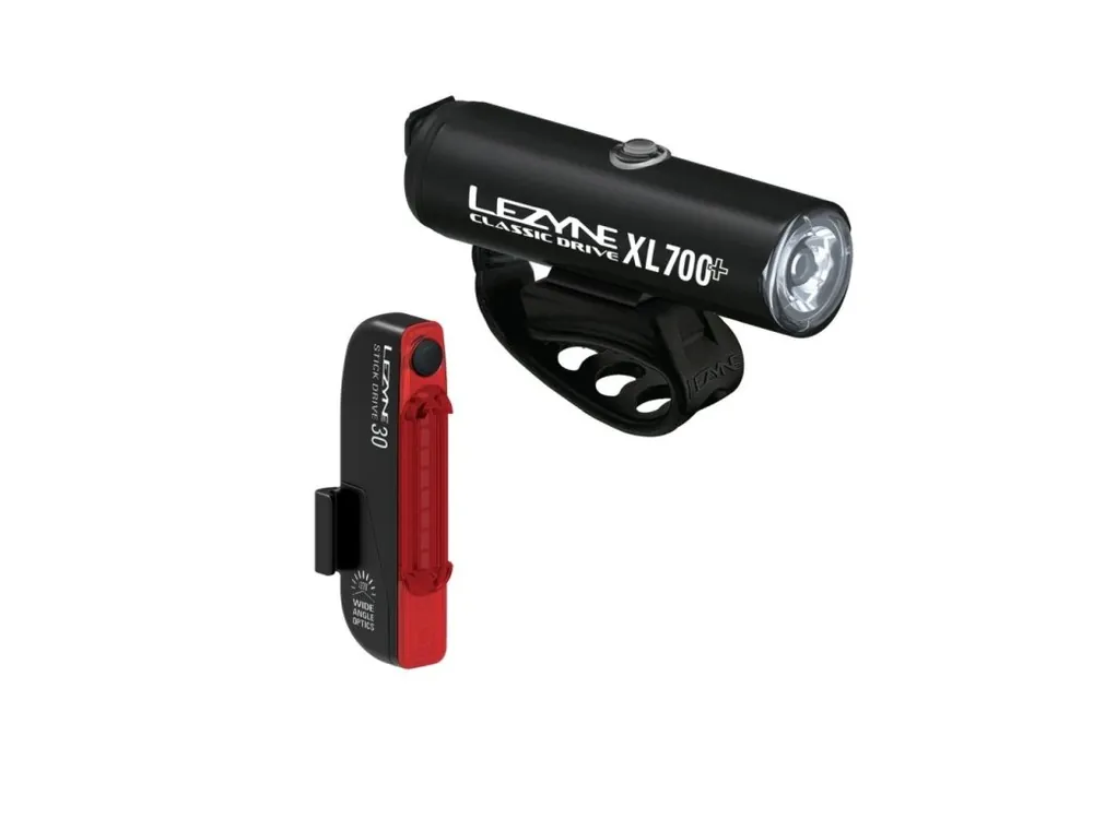 Omezená Nabídka Lezyne CLASSIC DRIVE XL 700+ / STICK DRIVE PAIR SATIN BLACK / BLACK