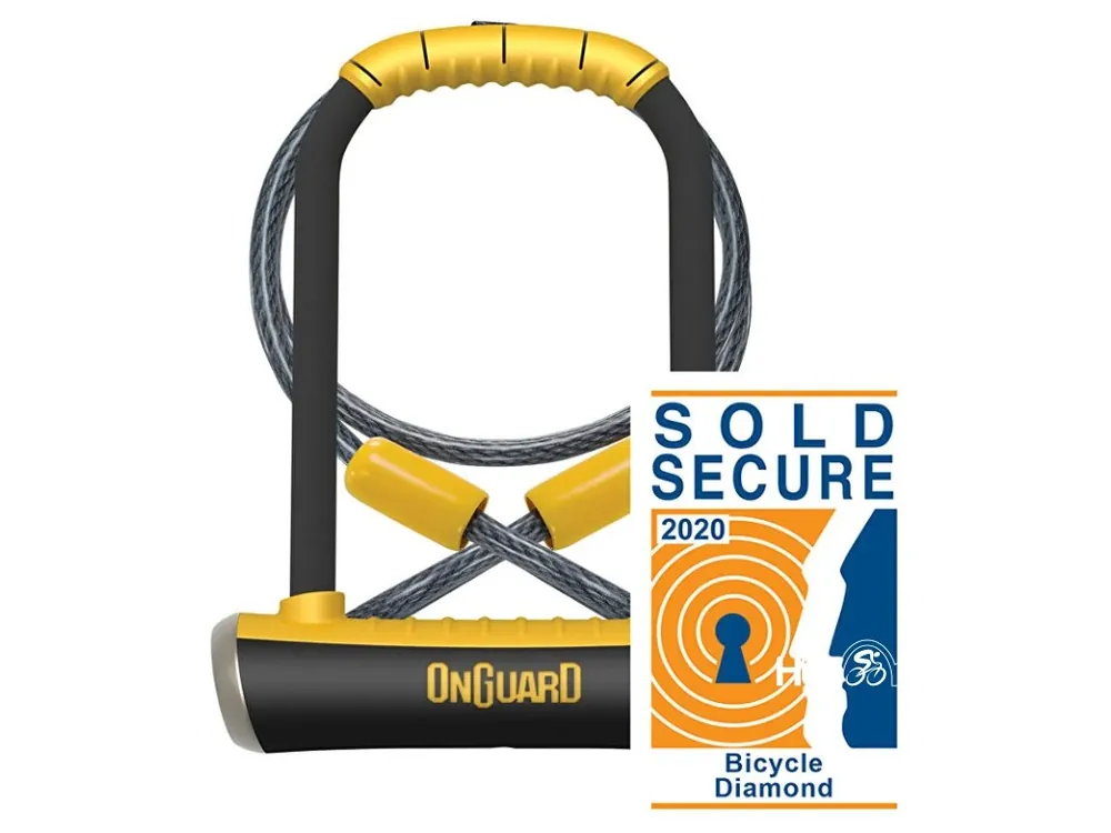 Bezpečná Platba ONGUARD Pitbull podkova 115x230x14 mm + lanko 1200x10 mm
