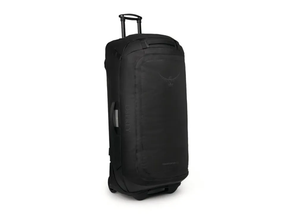 Sezónní Sleva OSPREY TRANSPORTER WHEELED DUFFEL 120 RAVEN BLACK CESTOVNÍ TAŠKA