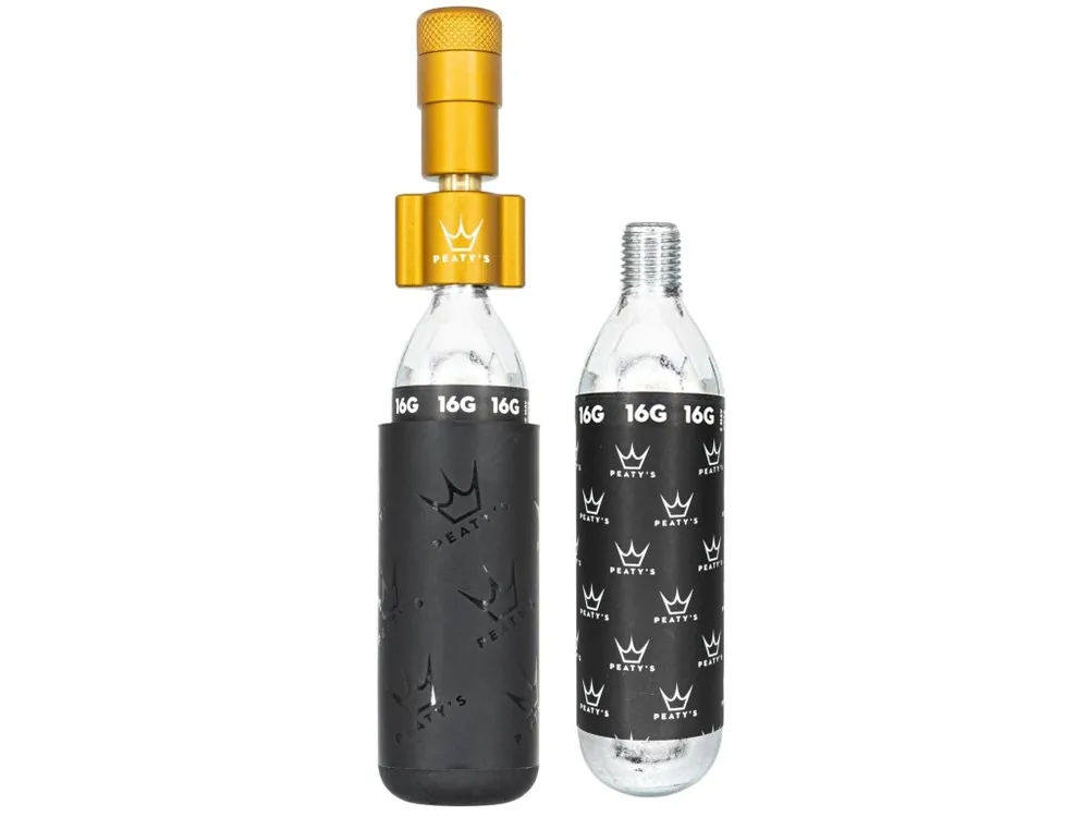 PEATY‘S HOLESHOT CO2 PUMPA + BOMBIČKY 2 KS - ROAD & GRAVEL (16G) - BOURBON Must-Have