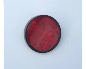 ODRAZKA ČERVENÁ - SE ŠROUBEM (PRŮMĚR 60MM) - ČERNÝ LEM Výhodná Nabídka