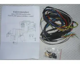 ELEKTROINSTALACE NOVÁ + SCHÉMA (JAWA 250/350 KÝVAČKA + ČZ 125-250 SE SPÍNAČKOU V MASCE) Bezpečná Platba