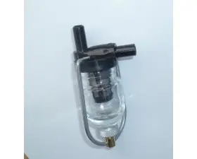 Značkový PALIVOVÝ FILTR SKLENĚNÝ - RETRO S ODKALOVAČEM - ROZEBIRATELNÝ