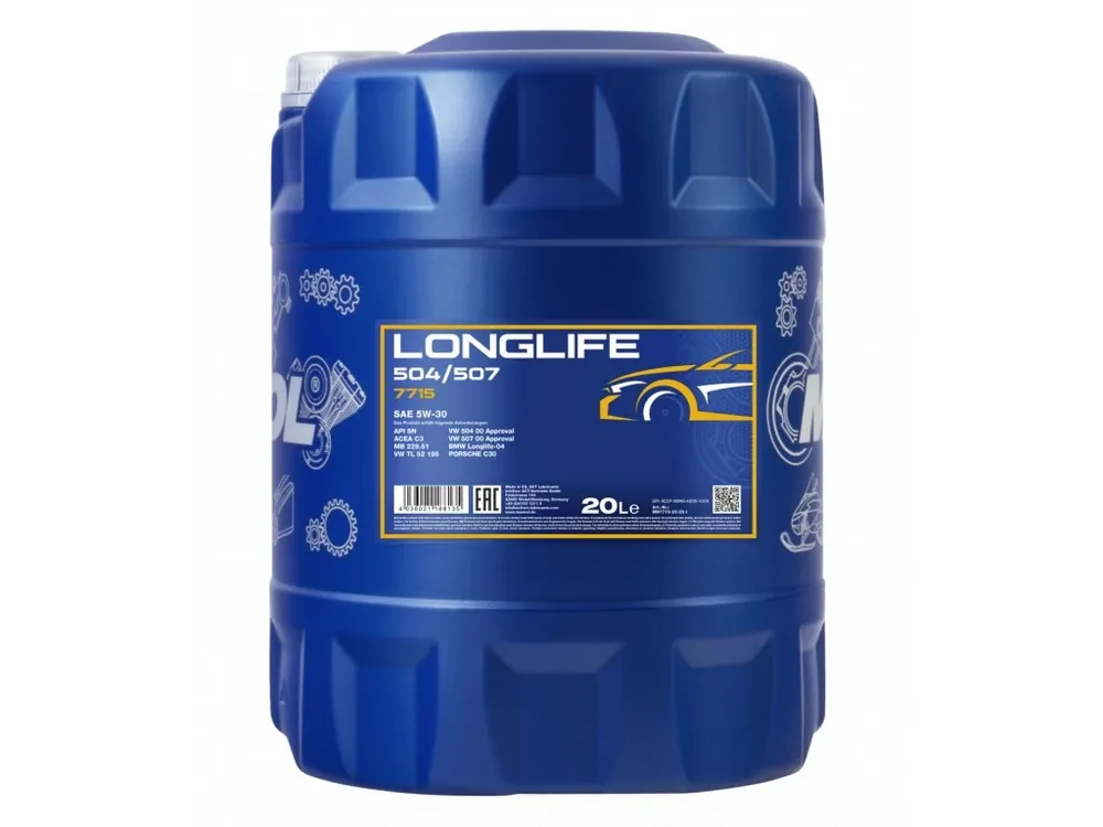 Dokud Zásoby Vydrží MANNOL LONGLIFE 504/507 5W-30 20L