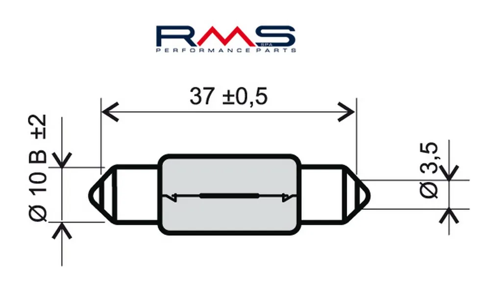 Hit Sezóny Žárovka RMS 246510175 12V 5W, T11X39 S8.5 bílá