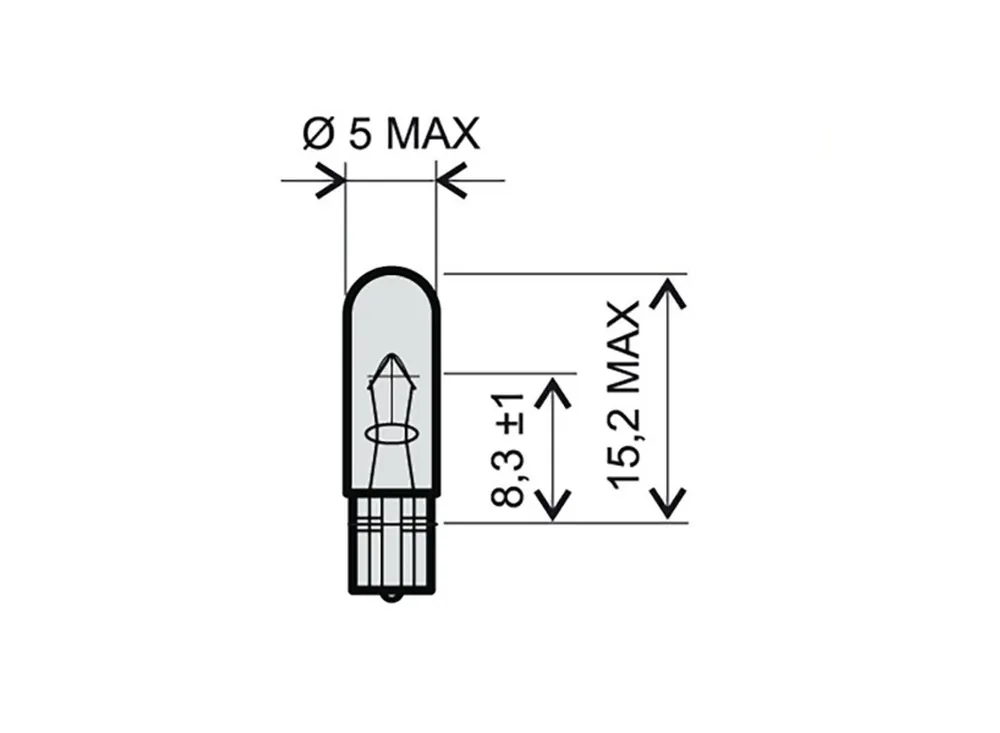 Přední světlo RMS 246510241 T5 12V 1,2W Must-Have