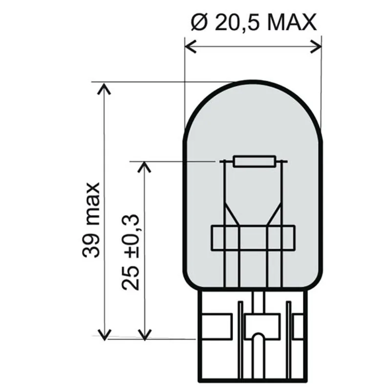 Žárovka RMS 246510381 12V 21W T20 bílá Výhodná Nabídka