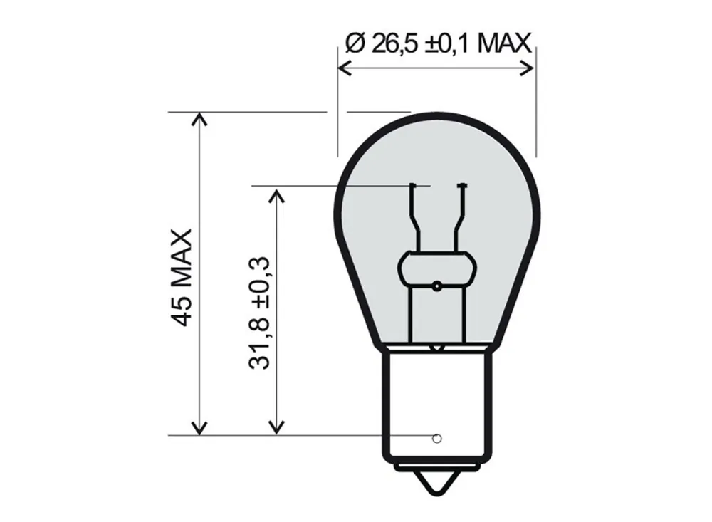 Přední světlo RMS 246510191 BA15S 12V 21W Zlevněný