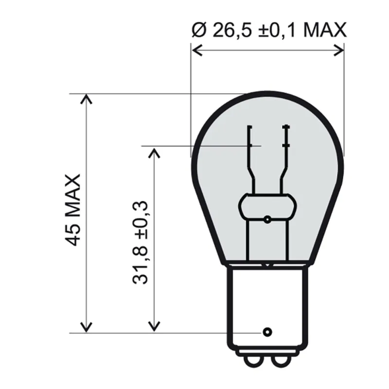 Přední světlo RMS 246510461 12V 21W S25 BAU15S Finální Výprodej