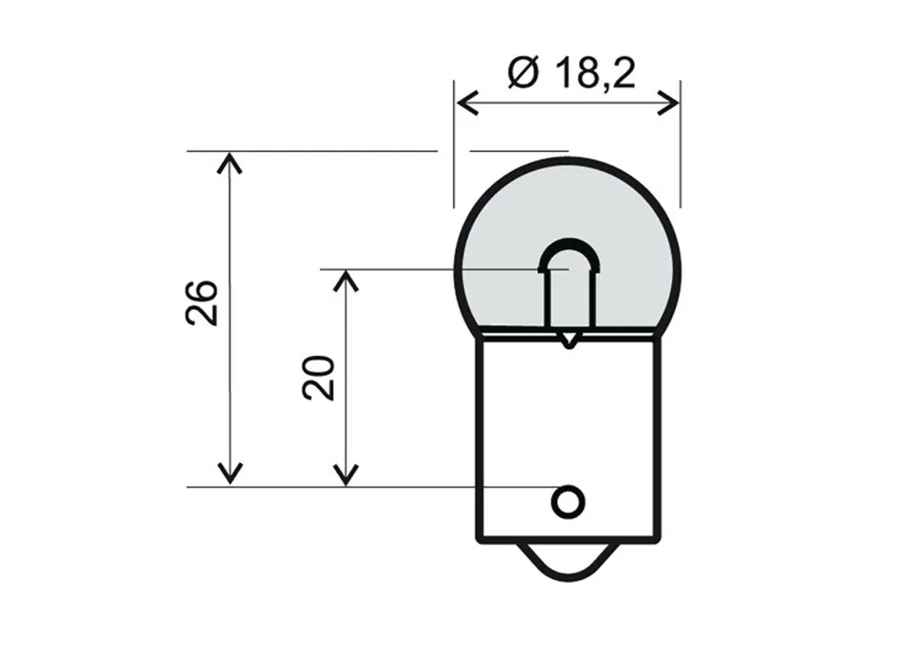 Víkendová Akce Přední světlo RMS 246510221 BA15S 12V 5W