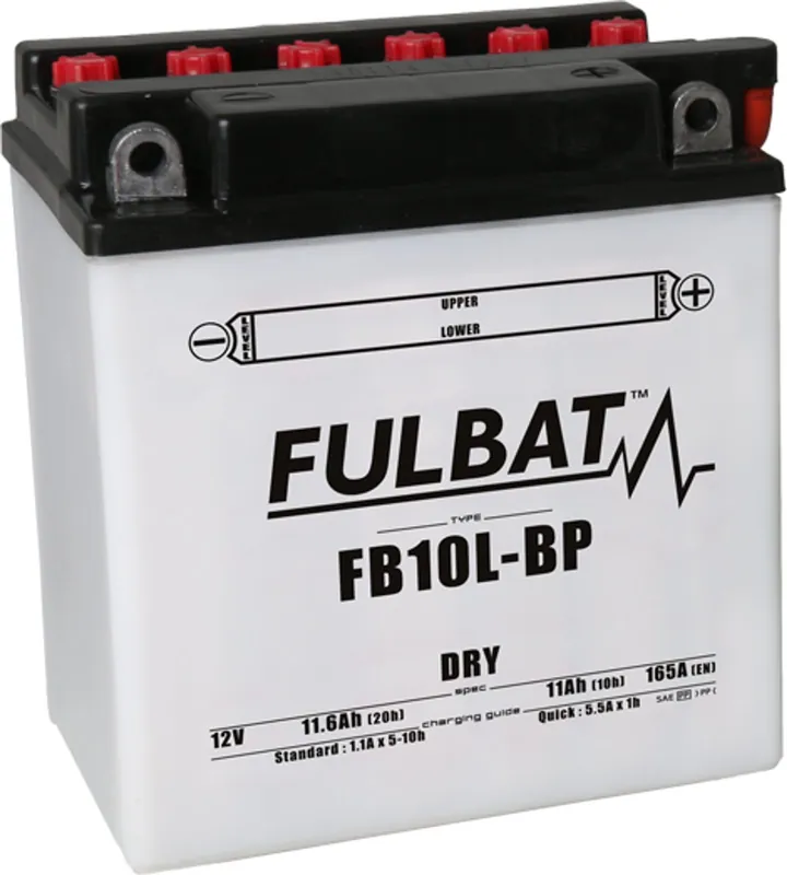 Konvenční motocyklová baterie FULBAT FB10L-BP (YB10L-BP) Včetně balení kyseliny Cenový Hit