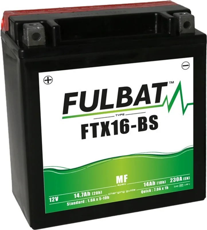 Bezúdržbová motocyklová baterie FULBAT FTX16-BS (YTX16-BS) Cenová Bomba