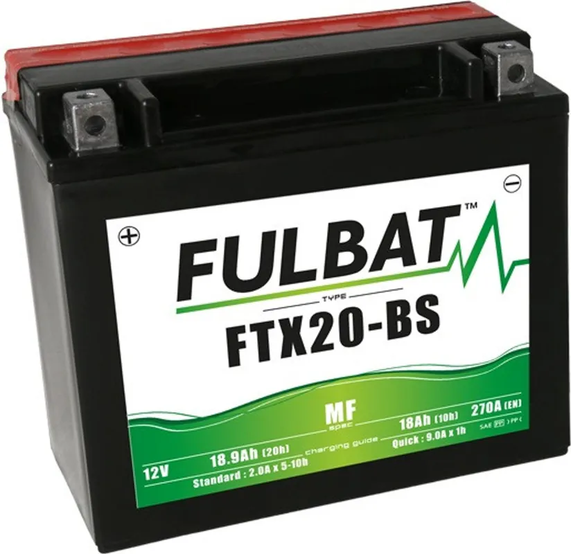 Dokud Zásoby Vydrží Bezúdržbová motocyklová baterie FULBAT FTX20-BS (YTX20-BS)