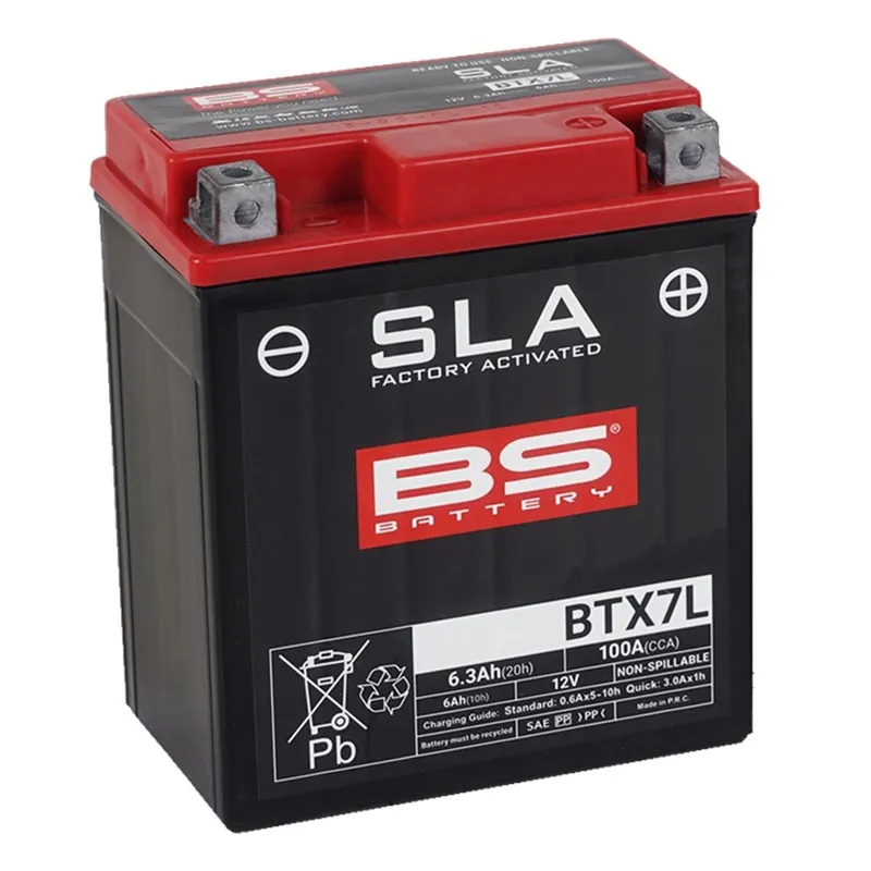 Továrně aktivovaná motocyklová baterie BS-BATTERY BTX7L (FA) (YTX7L (FA)) SLA Sleva
