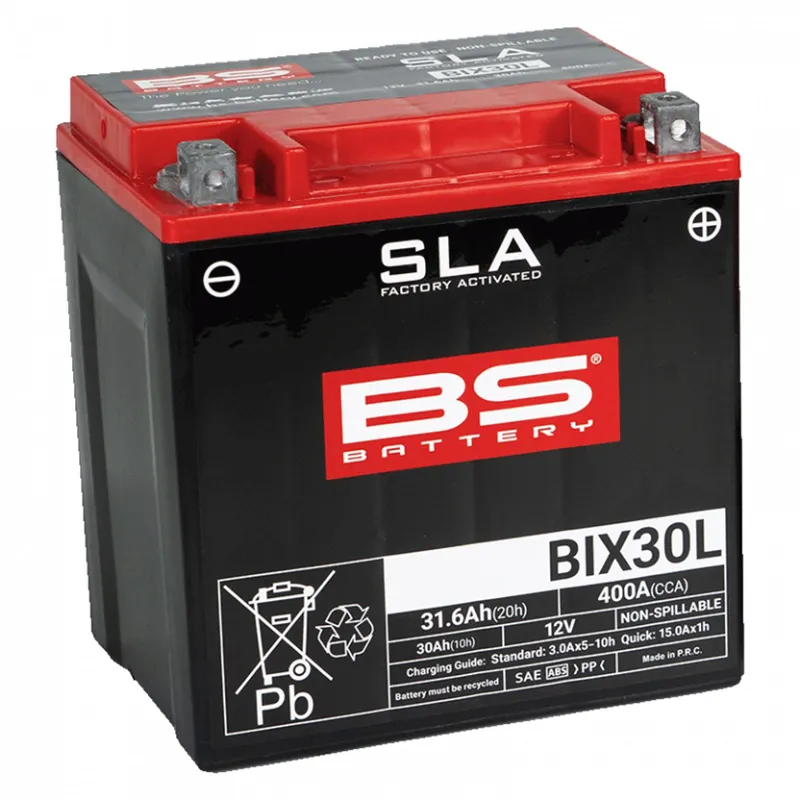 Finální Výprodej Továrně aktivovaná motocyklová baterie BS-BATTERY BIX30L (FA) (YIX30L (FA)) SLA