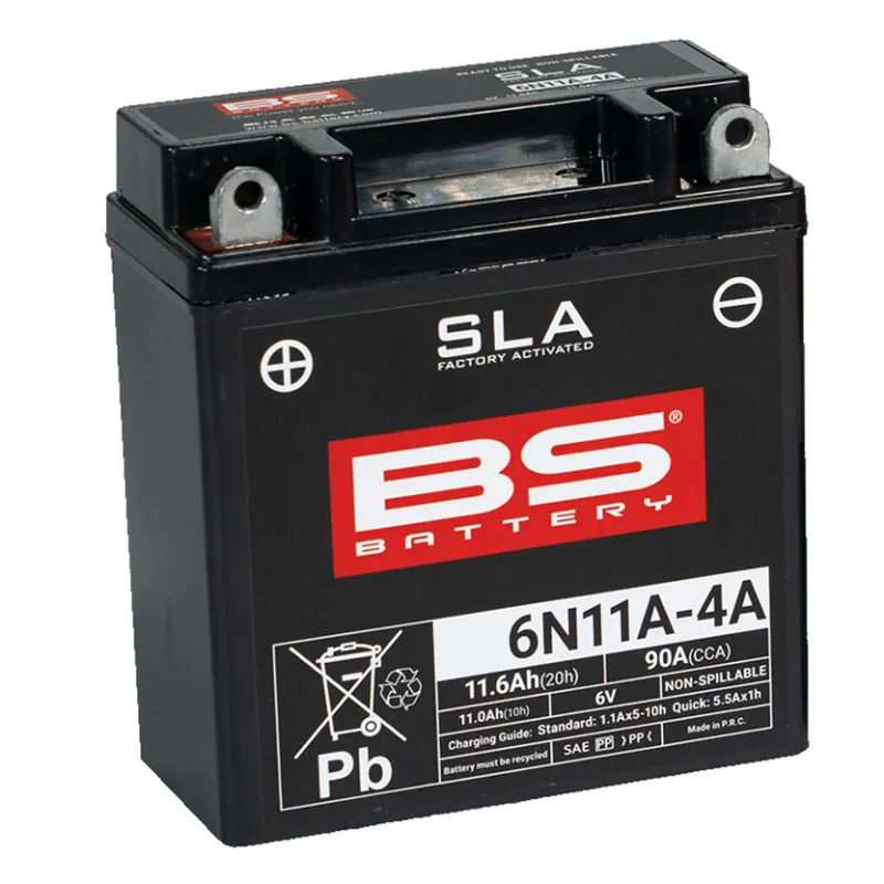Hit Sezóny Továrně aktivovaná motocyklová baterie BS-BATTERY 6N11A-4A (FA) SLA