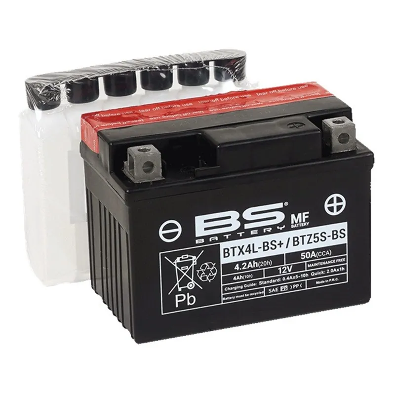 Aktuální Bezúdržbová motocyklová baterie BS-BATTERY BTX4L-BS (YTX4L-BS)