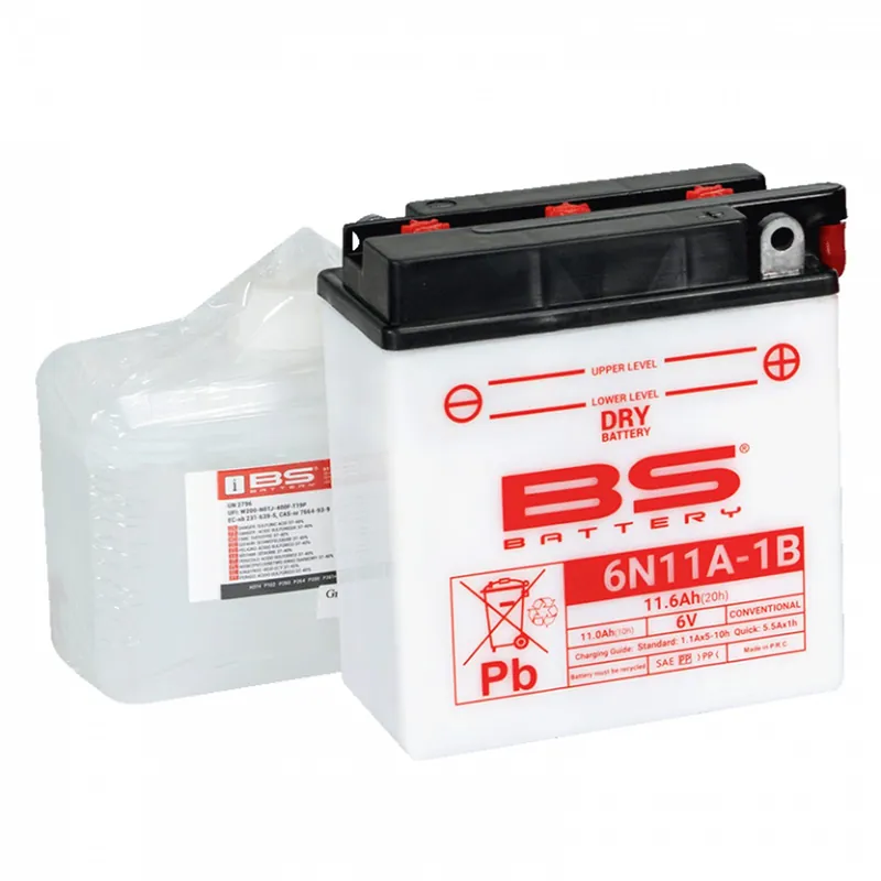 Sleva Konvenční motocyklová baterie BS-BATTERY 6N11A-1B Včetně balení kyseliny