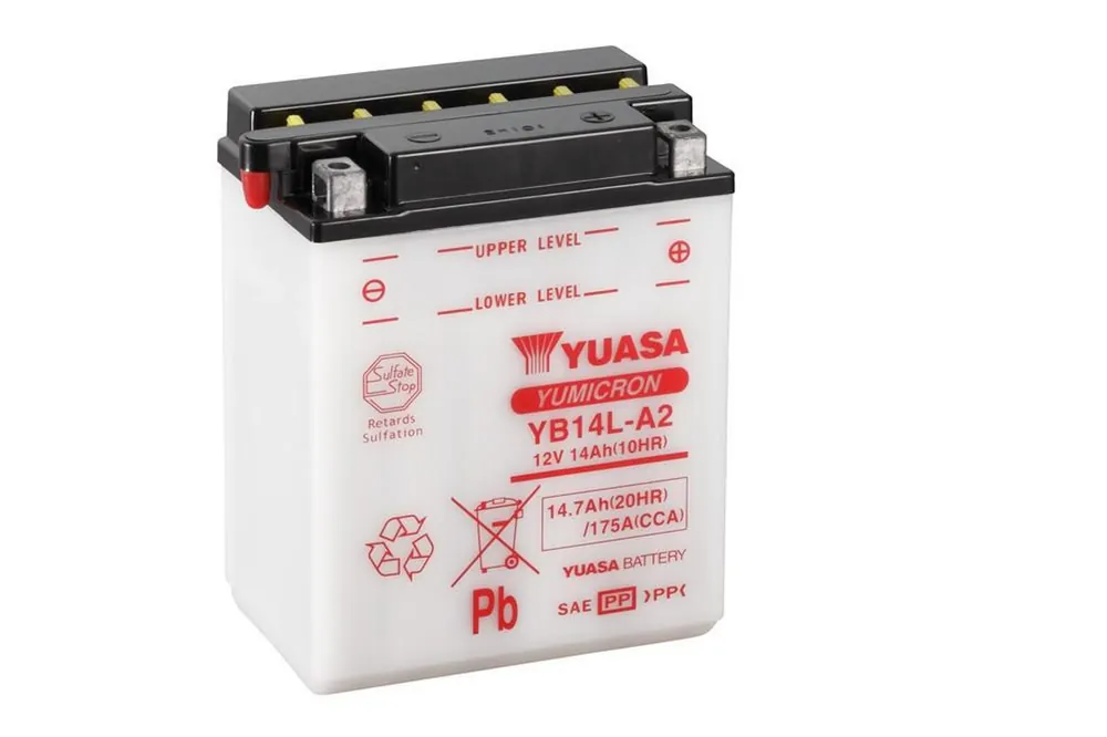 Aktuální Yumicron akumulátor vč. kyseliny YUASA YB14L-A2