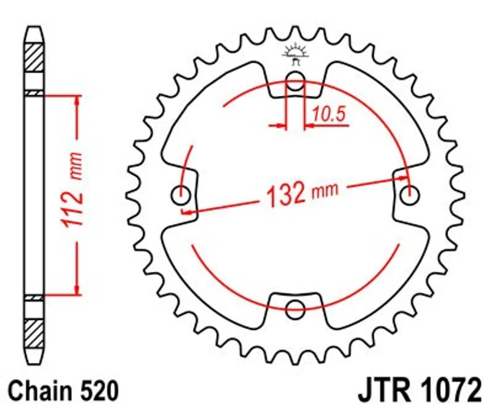 Top Prodej Řetězová rozeta JT JTR 1072-38 38 zubů, 520